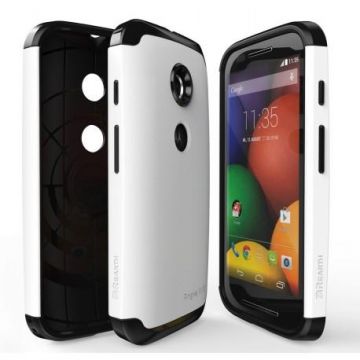 Husa Protectie Spate Ringke MAX 158012 cu folie protectie pentru Motorola Moto E (Alb)