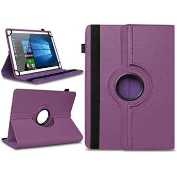 Husa rotativa universala tableta 11 inch mov din piele