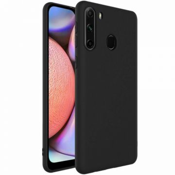 Husa Samsung Galaxy A21, ultra slim, silicon Negru, cu interior de catifea, silk touch Husa Samsung Galaxy A21, ultra slim, silicon Negru, cu interior de catifea, silk touch