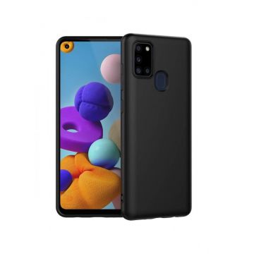 Husa Samsung Galaxy A21s, ultra slim, silicon Negru, cu interior de catifea, silk touch Husa Samsung Galaxy A21s, ultra slim, silicon Negru, cu interior de catifea, silk touch