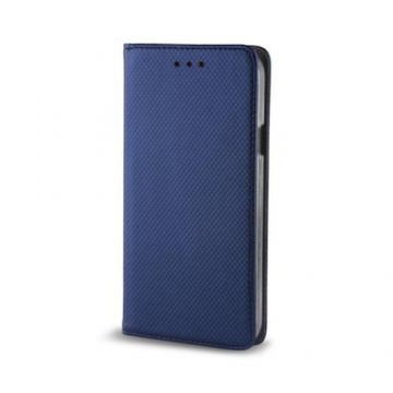 Husa Smart Magnet pentru Motorola Moto G200 5G, TelForceOne, Piele ecologica, Bleumarin