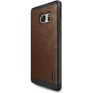 Protectie spate Ringke Flex 829869, folie protectie inclusa, pentru Samsung Galaxy Note 7 (Negru/Maro)