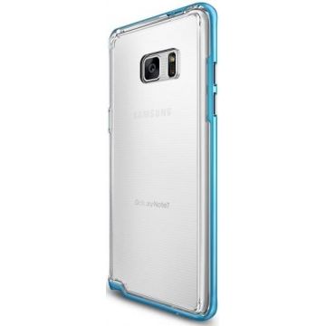 Protectie spate Ringke Frame 151376, folie protectie inclusa, pentru Samsung Galaxy Note 7 (Transparent/Albastru)