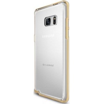 Protectie spate Ringke Frame 151406, folie protectie inclusa, pentru Samsung Galaxy Note 7 (Transparent/Auriu)