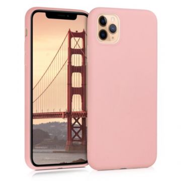 Husa pentru Apple iPhone 11 Pro Max, Silicon, Rose Gold, 49789.89