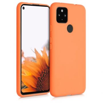 Husa pentru Google Pixel 4a 5G, Silicon, Portocaliu, 51727.150