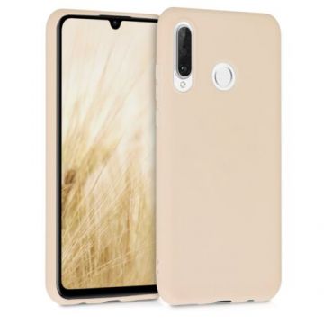 Husa pentru Huawei P30 Lite, Silicon, Crem, 47499.154