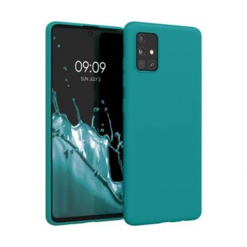 Husa pentru Samsung Galaxy A51, Silicon, Verde, 51196.57