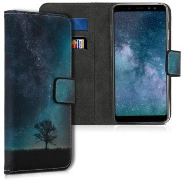 Husa pentru Samsung Galaxy A8 (2018), Piele ecologica, Multicolor, 45633.05