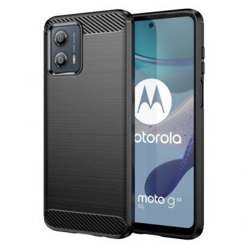 Carcasa Flexible Carbon compatibila cu Motorola Moto G53 5G, Negru