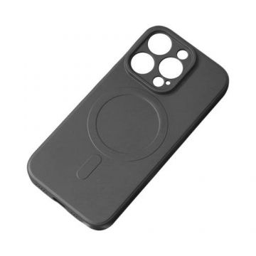 Carcasa Silicone Case MagSafe compatibila cu iPhone 13, Negru