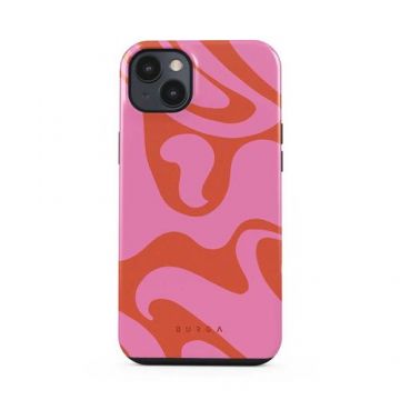 Husa Burga Dual Layer Ride the Wave compatibila cu iPhone 14, Roz