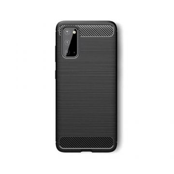 Husa compatibila cu Samsung Galaxy S20 FE Carbon Flexibil, Negru