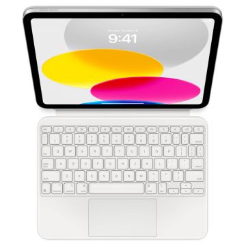 Husa cu tastatura Apple Magic Keyboard pentru iPad (gen. 10), layout RO, Alb