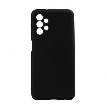 Husa de protectie Spacer pentru Samsung Galaxy A13, material flexibil silicon si interior cu microfibra, Negru