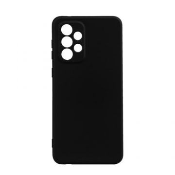 Husa de protectie Spacer pentru Samsung Galaxy A33, material flexibil silicon si interior cu microfibra, Negru