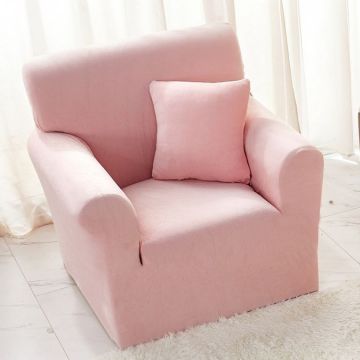 Husa Elastica Pentru Fotoliu cu brate Jojo Home Catifea Roz