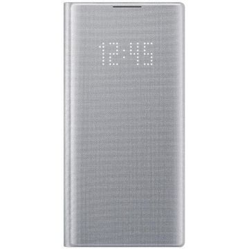 Husa Flip Cover Samsung LED EF-NN970PSEGWW pentru Samsung Galaxy Note 10 (Argintiu)