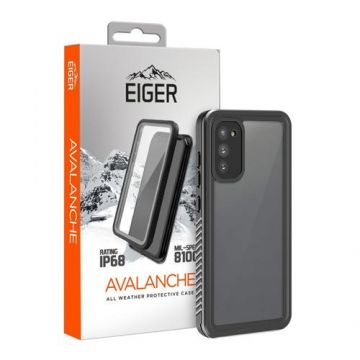 Husa Protectie Spate Eiger Avalanche EGCA00271 pentru Samsung Galaxy S20 FE / S20 FE 5G Black (Negru/Transparent)