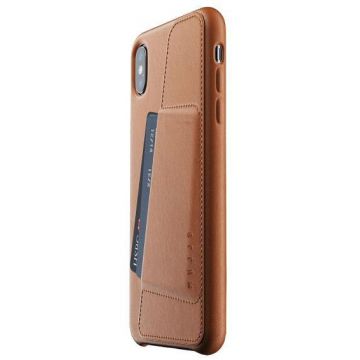 Protectie spate Mujjo Wallet pentru Apple iPhone XS Max (Maro)