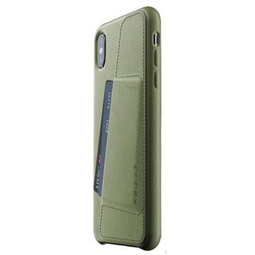 Protectie spate Mujjo Wallet pentru Apple iPhone XS Max (Verde)