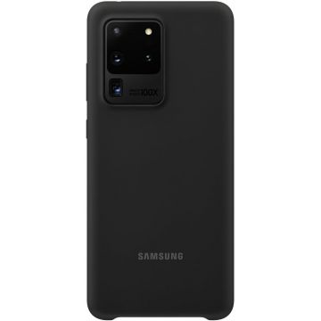 Protectie Spate Silicon Samsung EF-PG988TBEGEU pentru Samsung Galaxy S20 Ultra (Negru)