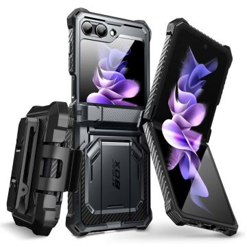 Carcasa 360 grade Supcase i-Blason Armorbox compatibila cu Samsung Galaxy Z Flip 5 Black