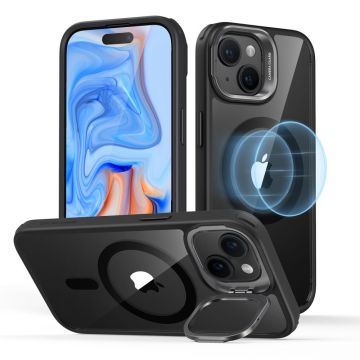Carcasa ESR Classic Kickstand Halolock MagSafe compatibila cu iPhone 15 Plus Clear/Black