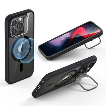 Carcasa ESR Classic Kickstand Halolock MagSafe compatibila cu iPhone 15 Pro Clear/Black