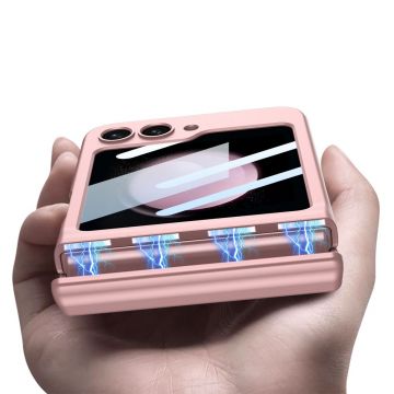 Carcasa TECH-PROTECT Icon Magnetic compatibila cu Samsung Galaxy Z Flip 5 Rose Gold
