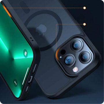 Carcasa TECH-PROTECT MAGMAT MagSafe compatibila cu iPhone 15 Pro Max Matte Black