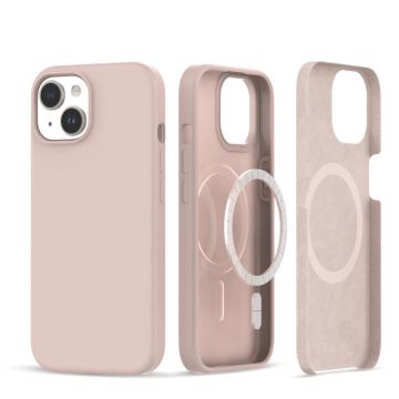 Carcasa TECH-PROTECT Silicone MagSafe compatibila cu iPhone 15 Pink