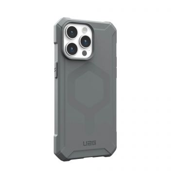 Carcasa UAG Essential Armor MagSafe compatibila cu iPhone 15 Pro Max Silver