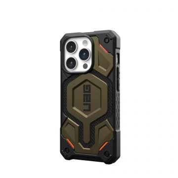 Carcasa UAG Monarch Pro MagSafe compatibila cu iPhone 15 Pro Kevlar Green