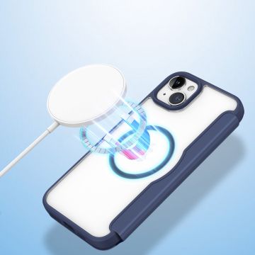 Husa DuxDucis Skin X Pro MagSafe compatibila cu iPhone 15 Plus Blue
