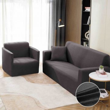 Husa Elastica Pentru Canapea 2 Locuri - M - Jojo Home Gri cenusiu