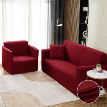 Husa Elastica Pentru Canapea 2 Locuri - M - Jojo Home Visiniu