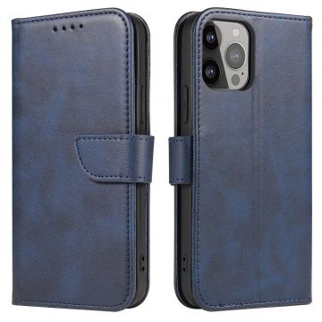 Husa Magnet Wallet Stand compatibila cu iPhone 15 Blue