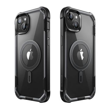 Carcasa 360 grade Supcase i-Blason Ares MagSafe compatibila cu iPhone 15 Pro, Protectie display, Negru