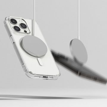 Carcasa Ringke Fusion Magnetic MagSafe compatibila cu iPhone 15 Pro Max Matte Clear