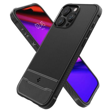 Carcasa Spigen Rugged Armor MagSafe compatibila cu iPhone 15 Pro Max Matte Black