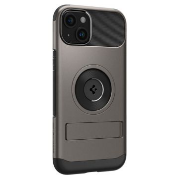 Carcasa Spigen Slim Armor MagSafe compatibila cu iPhone 15 Gunmetal