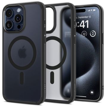 Carcasa Spigen Ultra Hybrid MagSafe compatibila cu iPhone 15 Pro Frost Black Carcasa Spigen Ultra Hybrid MagSafe compatibila cu iPhone 15 Pro Frost Black