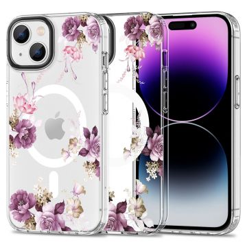 Carcasa TECH-PROTECT MAGMOOD MagSafe compatibila cu iPhone 15 Plus Spring Floral