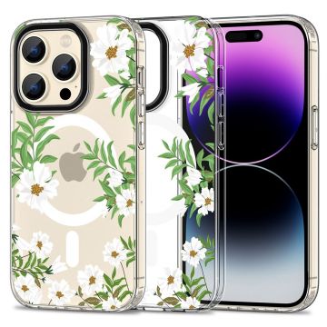 Carcasa TECH-PROTECT MAGMOOD MagSafe compatibila cu iPhone 15 Pro Max Spring Daisy