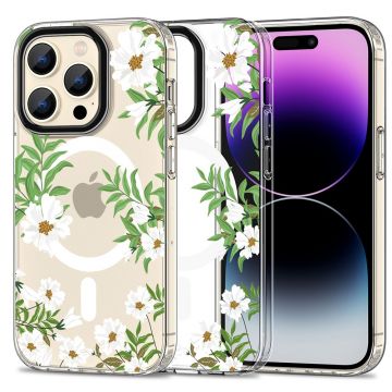 Carcasa TECH-PROTECT MAGMOOD MagSafe compatibila cu iPhone 15 Pro Spring Daisy