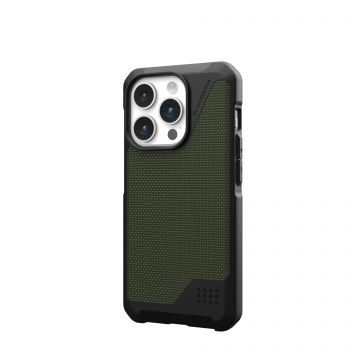 Carcasa UAG Metropolis LT MagSafe compatibila cu iPhone 15 Pro Kevlar Olive