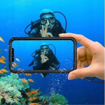 Carcasa waterproof TECH-PROTECT Shellbox MagSafe compatibila cu iPhone 15 Pro Max, IP68, Protectie display, Negru