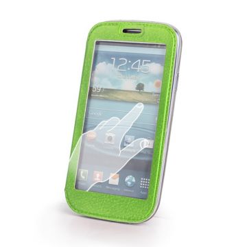 Husa cu stand din piele eco pentru LG L90 Verde