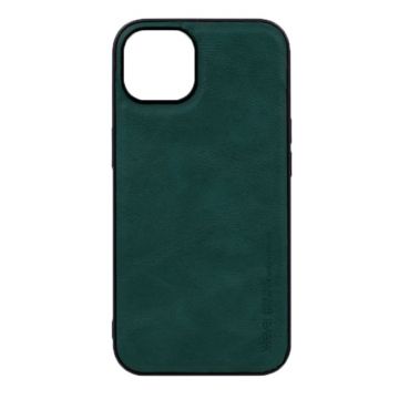 Husa Loomax de protectie iPhone 12 Mini, anti-soc, din piele ecologica, subtire, verde